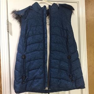 New Green Tea Faux Fur-Lined Vest
